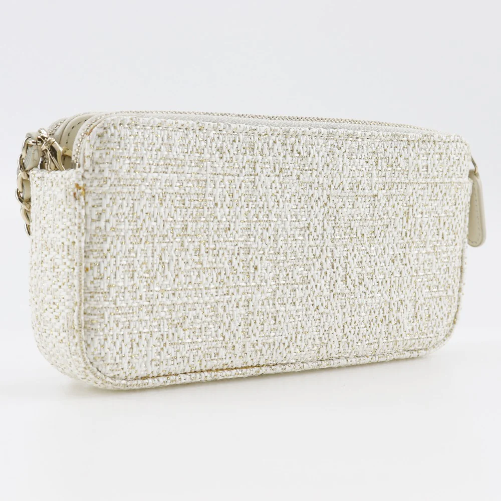 Chanel Tweed Deauville Chain Shoulder Bag A84415