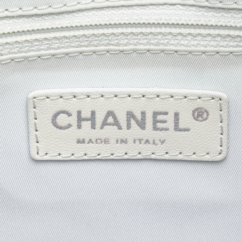 Chanel Paris Biarritz Tote MM Gray White