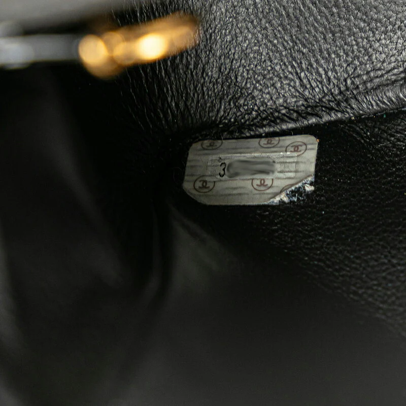Chanel Diana Chain Shoulder Bag Black Gold