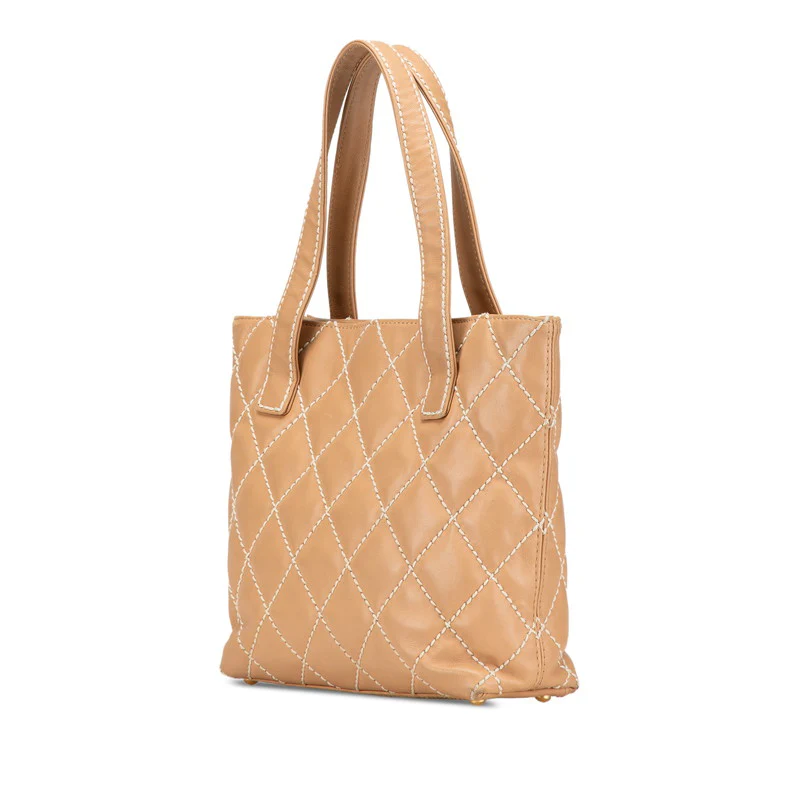 Chanel Lambskin Wild Stitch Coco Mark Tote