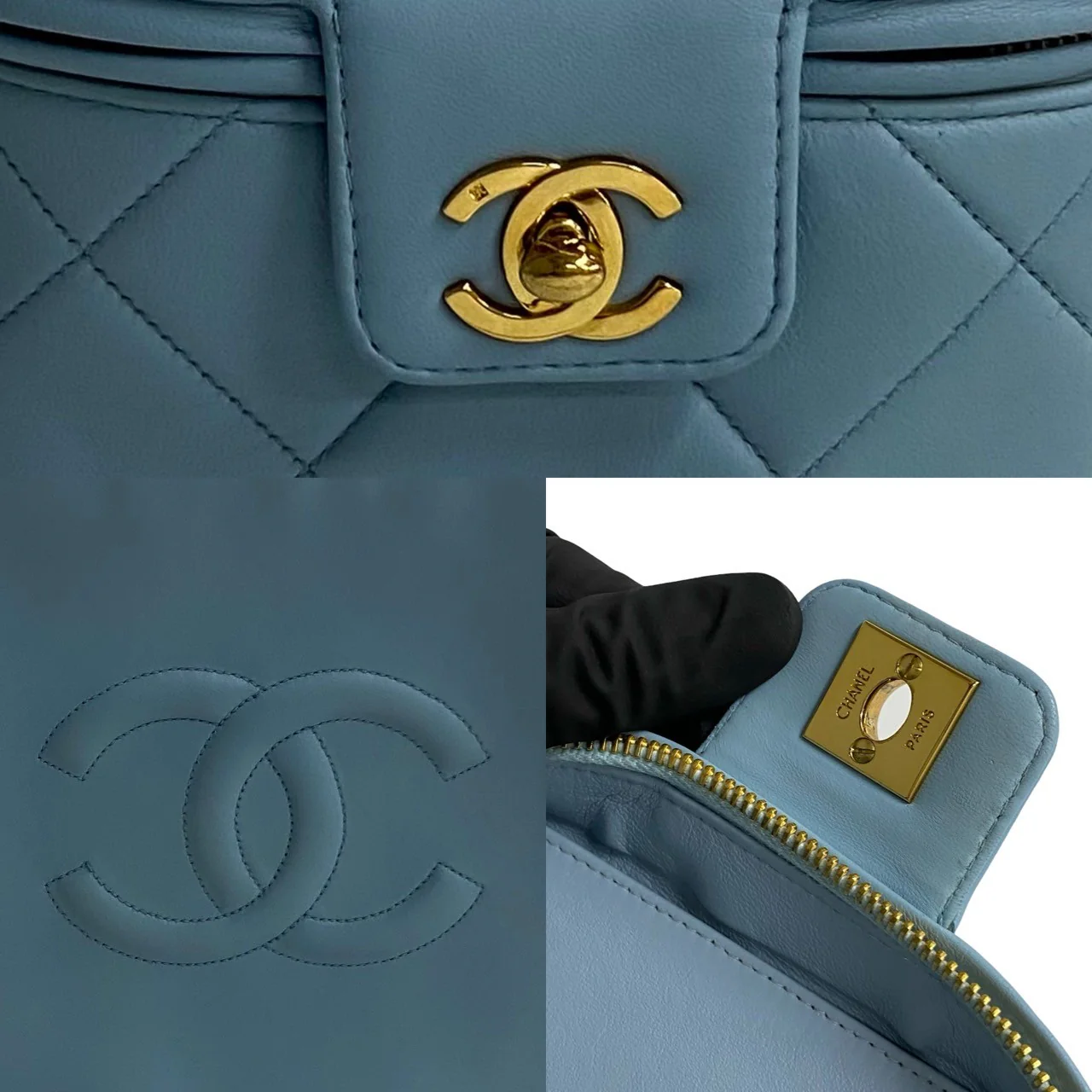 Chanel Lambskin Matelasse Coco Handbag Vanity