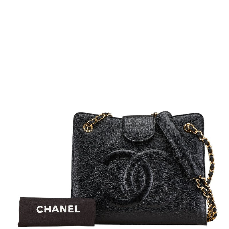 Chanel Caviar Chain Shoulder Tote Bag