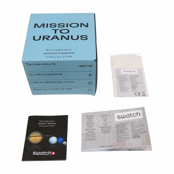 Omega Swatch Moonwatch Mission to Uranus Quartz Watch SO33L100