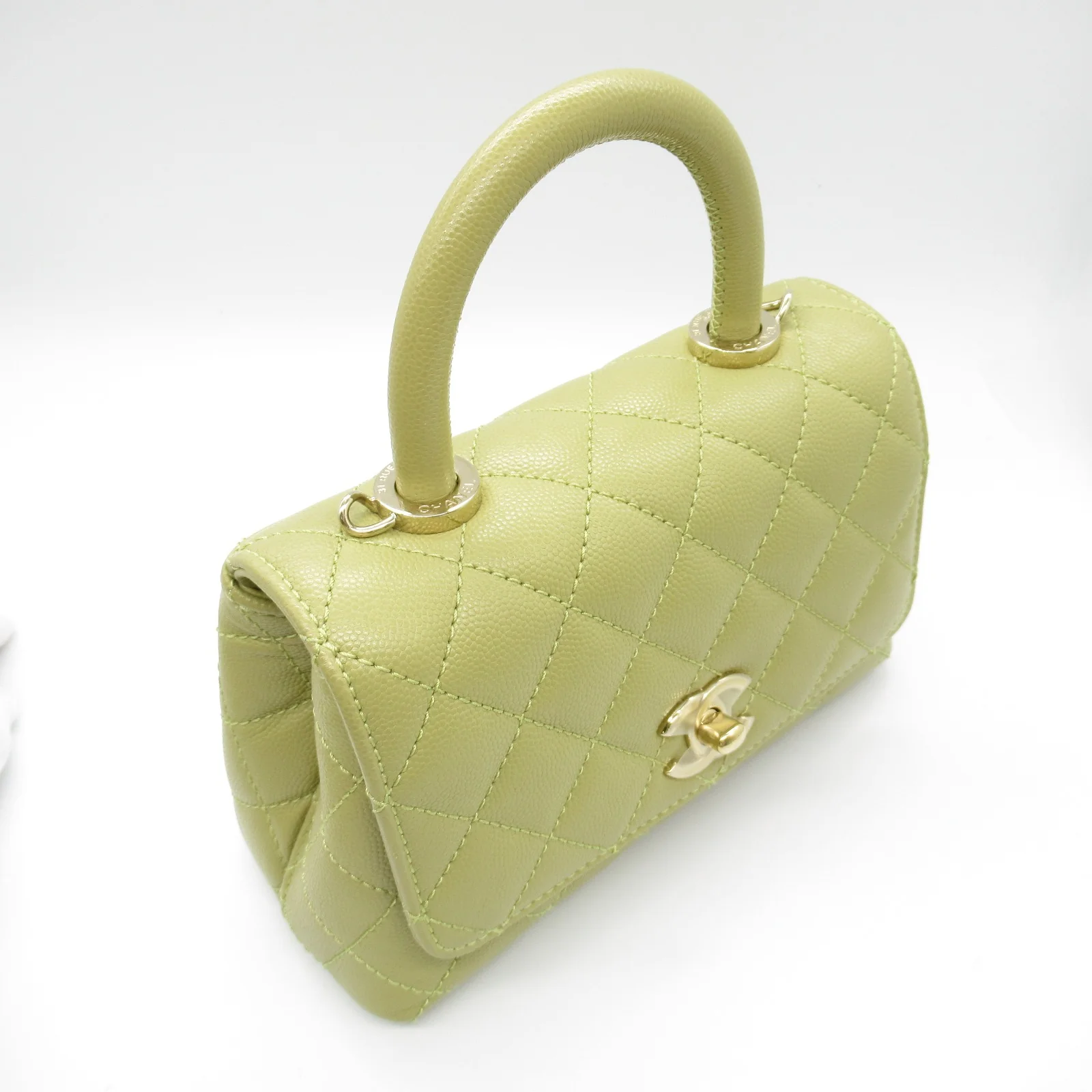 Chanel Caviar Skin Coco Handle Shoulder Bag