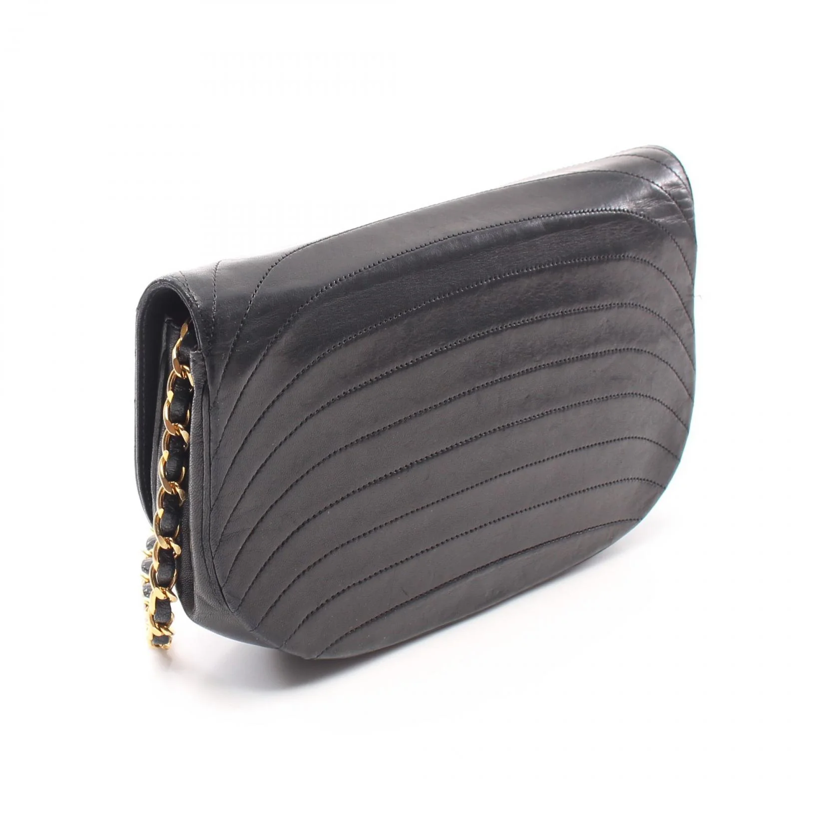 Chanel Half Moon Lambskin Shoulder Bag