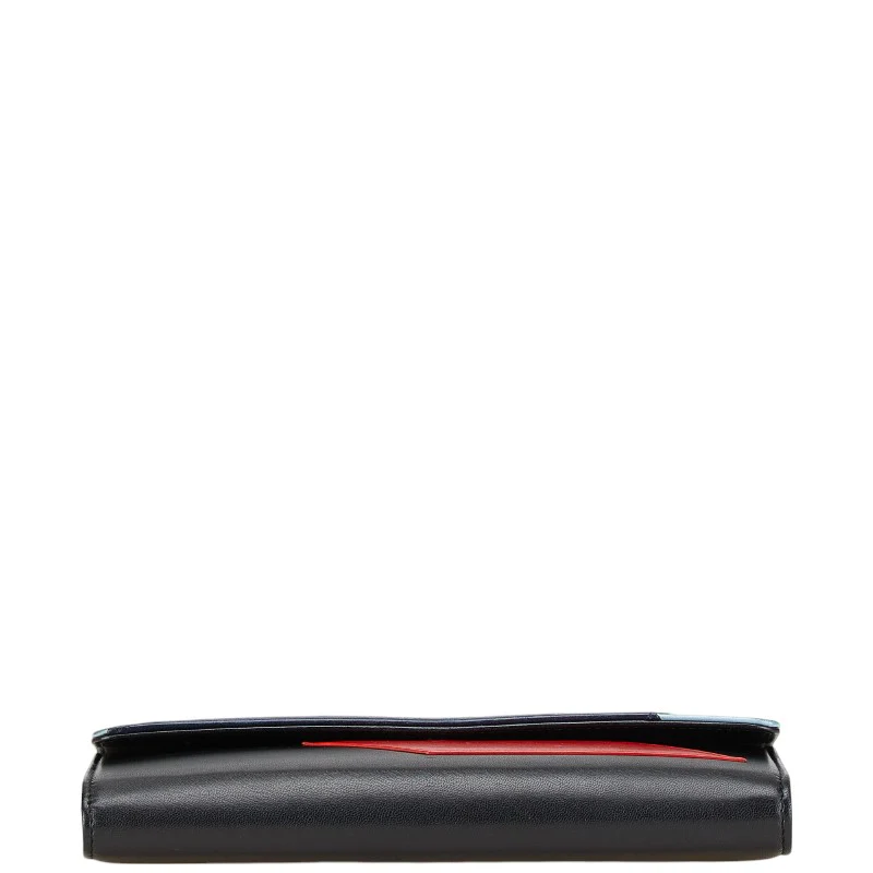Chanel Leather Triple Coco Mark Chain Shoulder Wallet