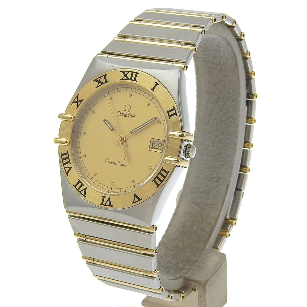 Omega Constellation Date Quartz Watch YG/SS