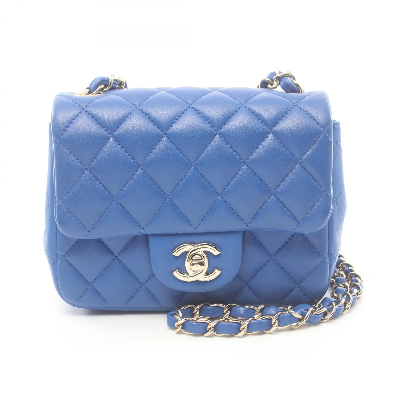 Chanel Matelasse Lambskin Shoulder Bag Blue