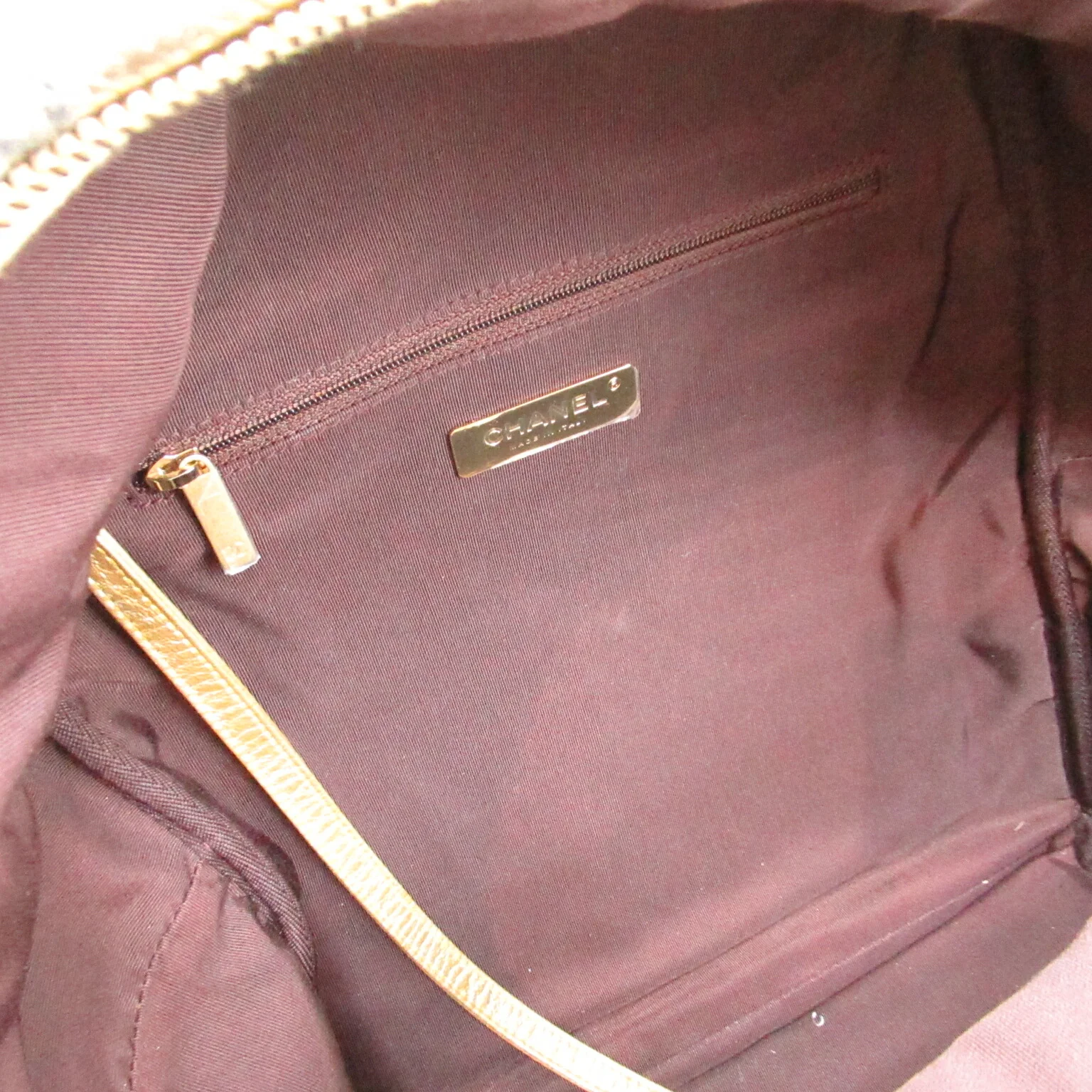 Chanel Chain Backpack PVC Canvas Leather