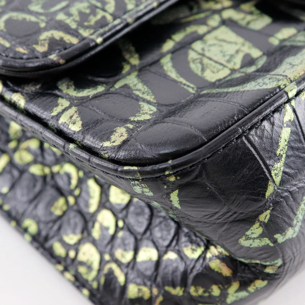 Chanel 2.55 Graffiti Embossed Leather Shoulder Bag