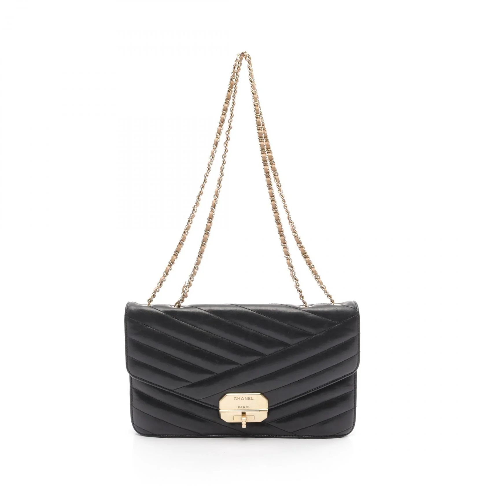 Chanel 2.55 Mademoiselle Shoulder Bag Black