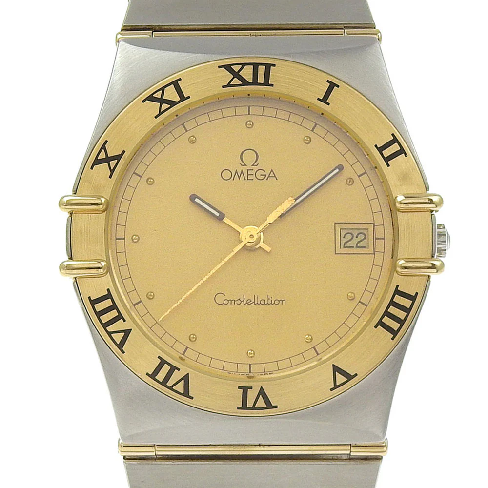 Omega Constellation Date Quartz Watch YG/SS