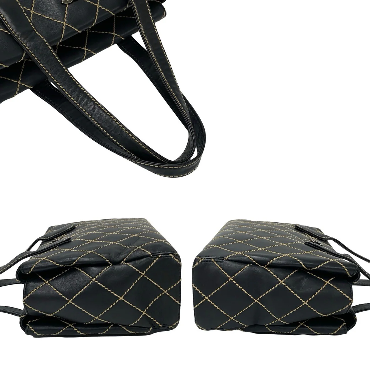 Chanel Lambskin Wild Stitch Coco Mark Handbag