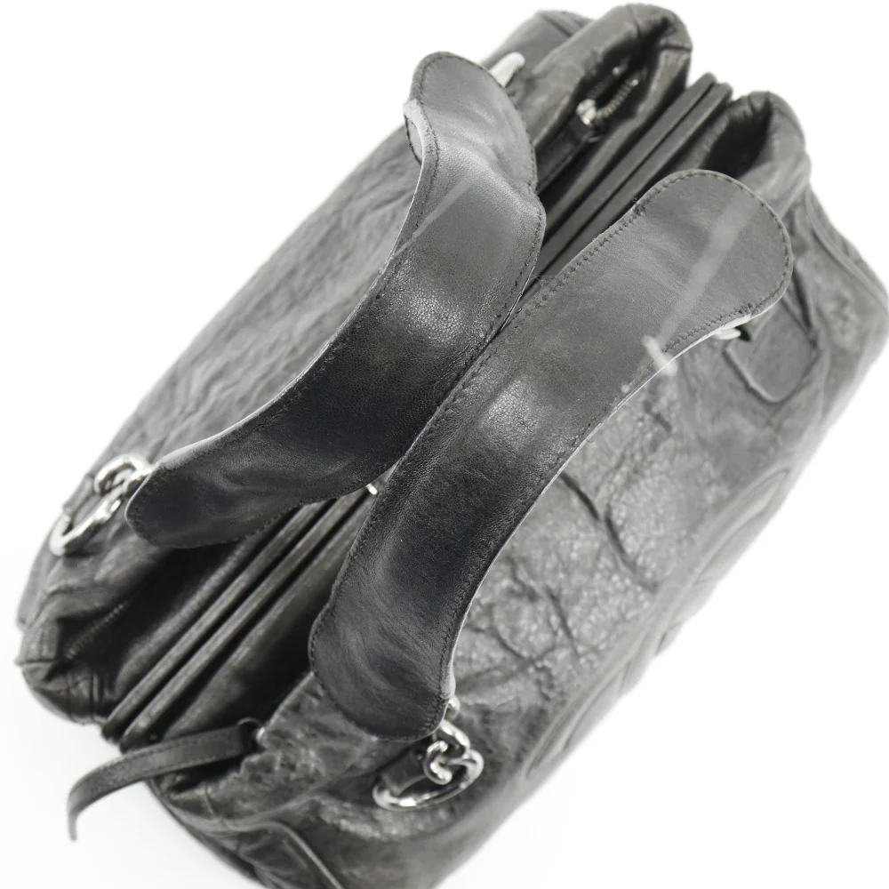 Chanel Leather Chain Tote Bag