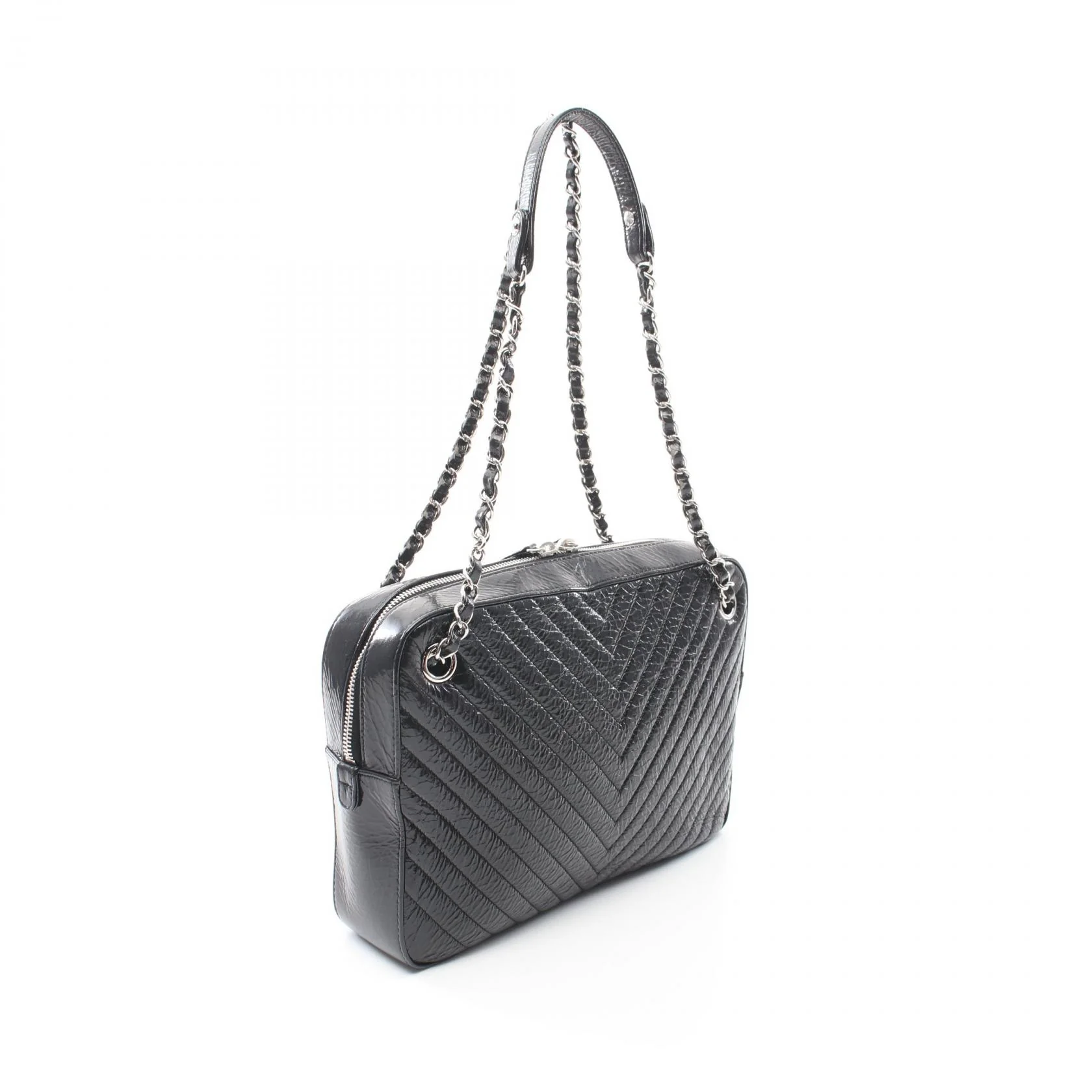 Chanel Leather V-Stitch Shoulder Bag