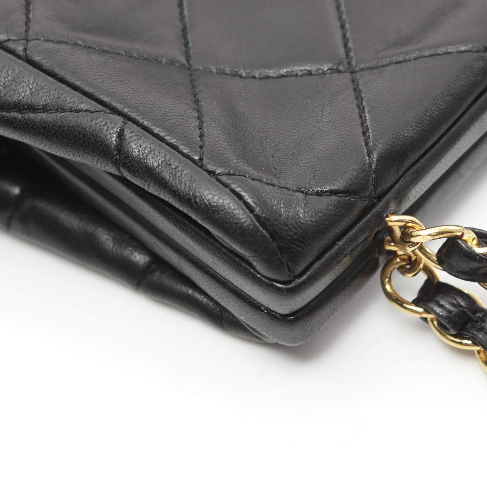 Chanel Lambskin Matelasse Handbag Black
