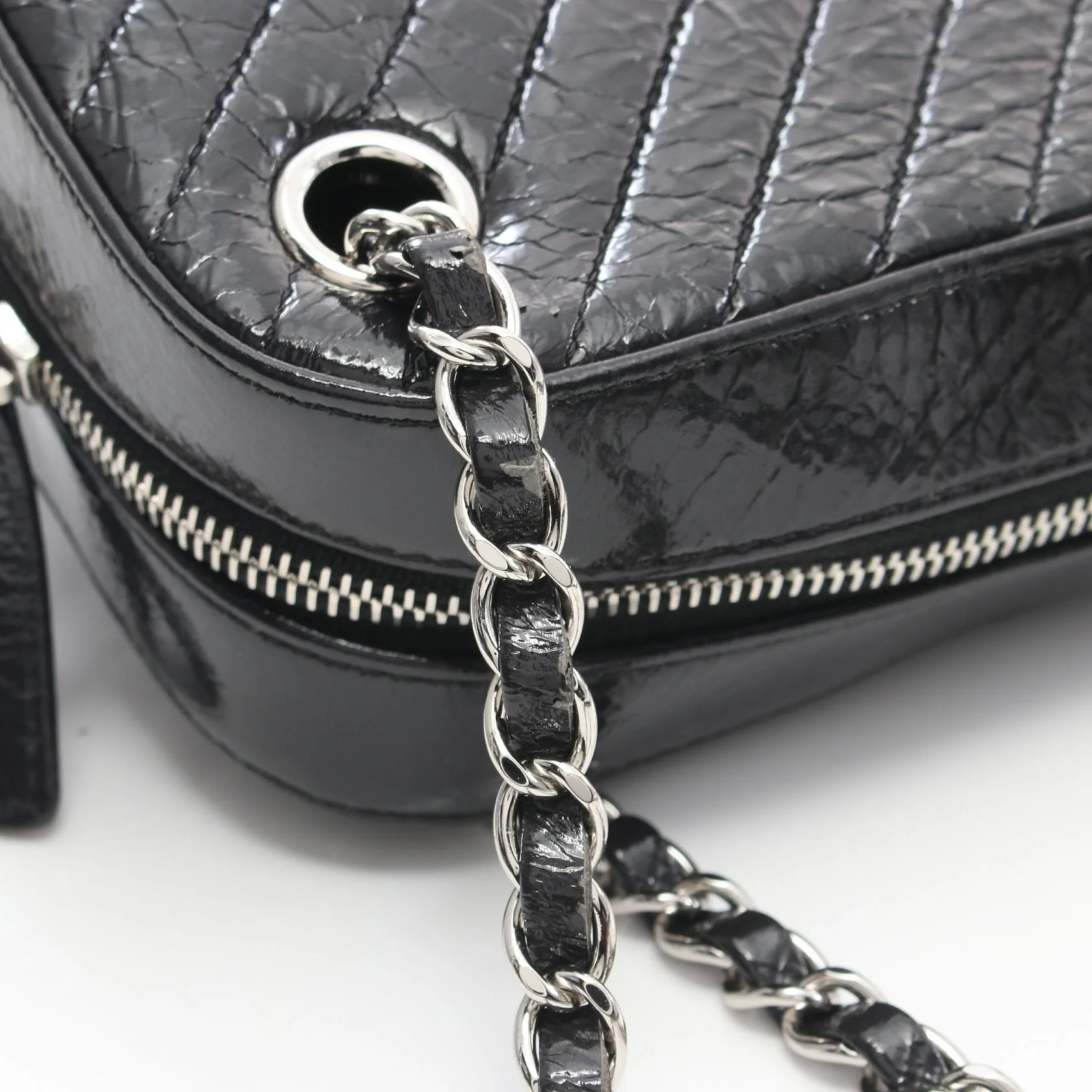 Chanel Leather V-Stitch Shoulder Bag