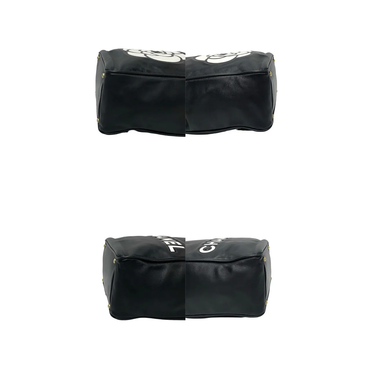 Chanel Camellia Logo Lambskin Tote Bag