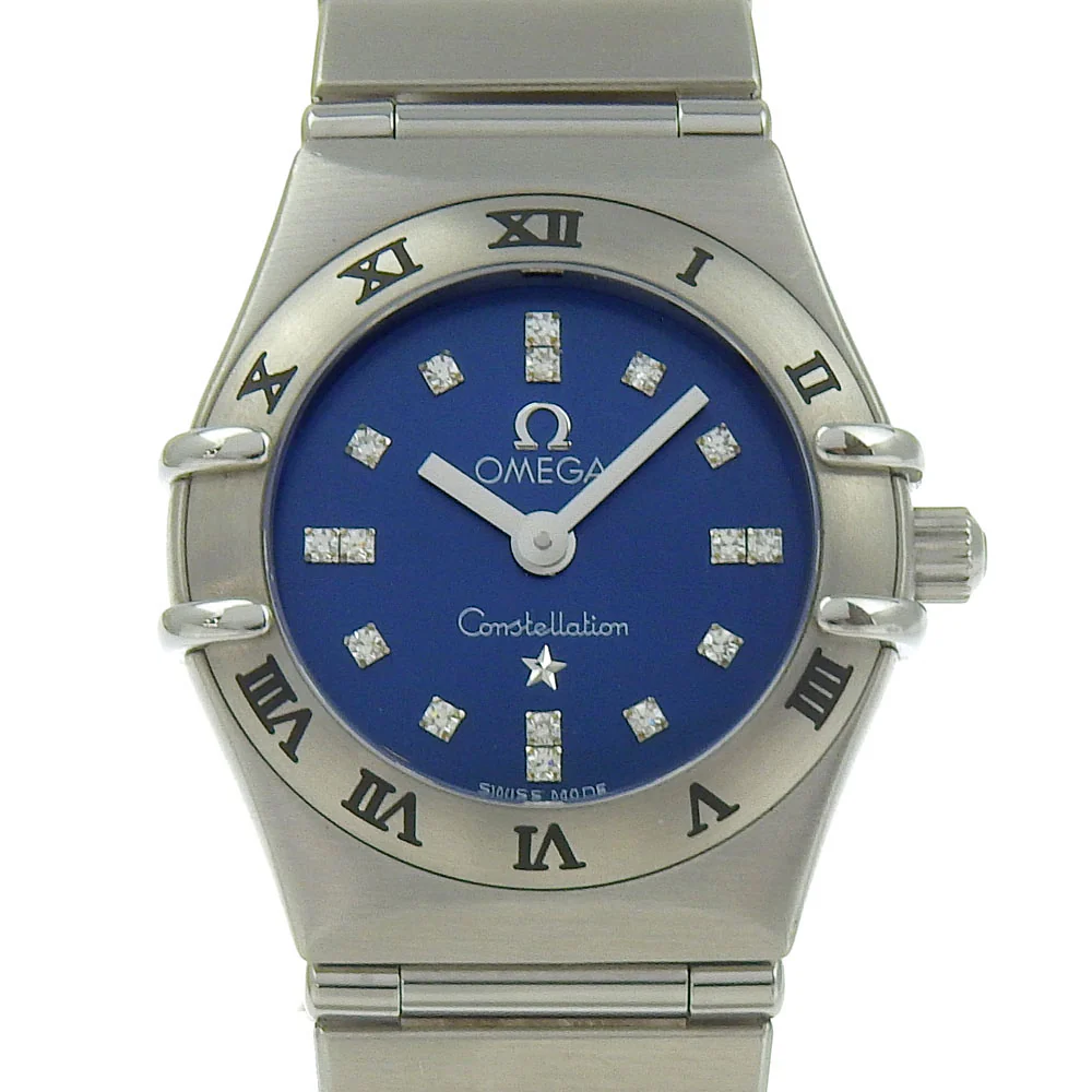 Omega Constellation Mini Quartz Watch Stainless Steel Diamond