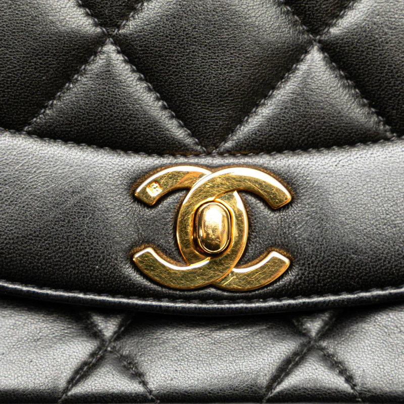 Chanel Diana22 Chain Shoulder Bag Black