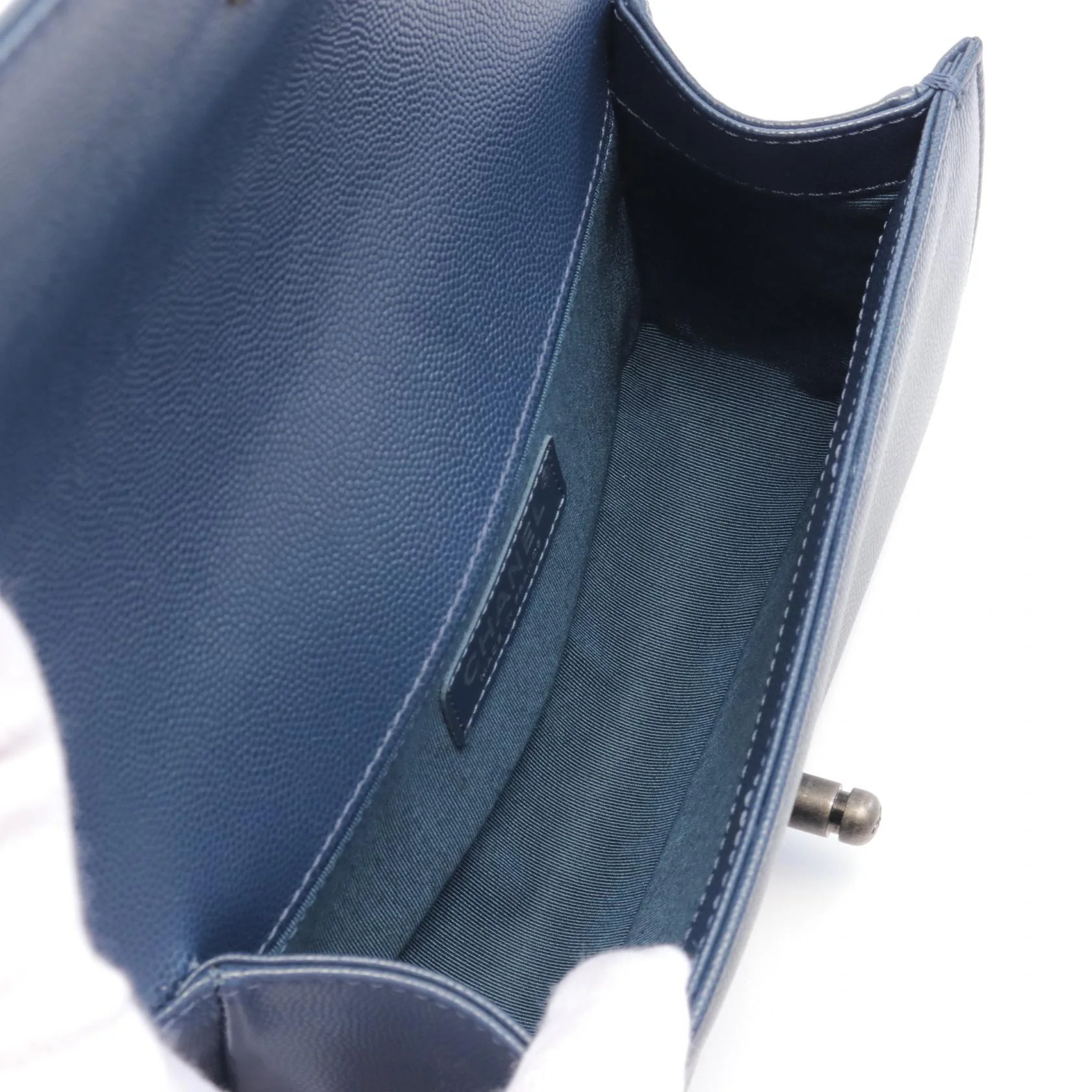 Chanel Boy Small Matelasse Shoulder Bag Navy