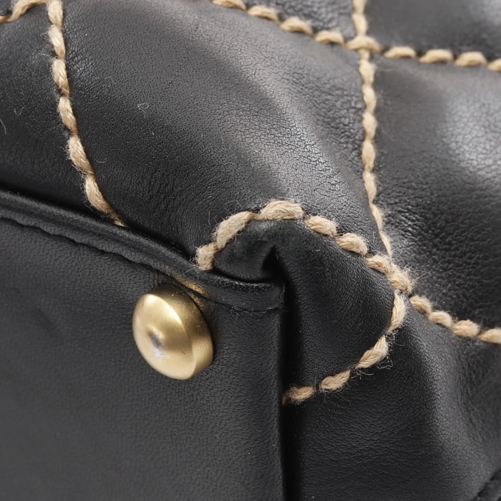 Chanel Leather Wild Stitch Tote Bag A18126
