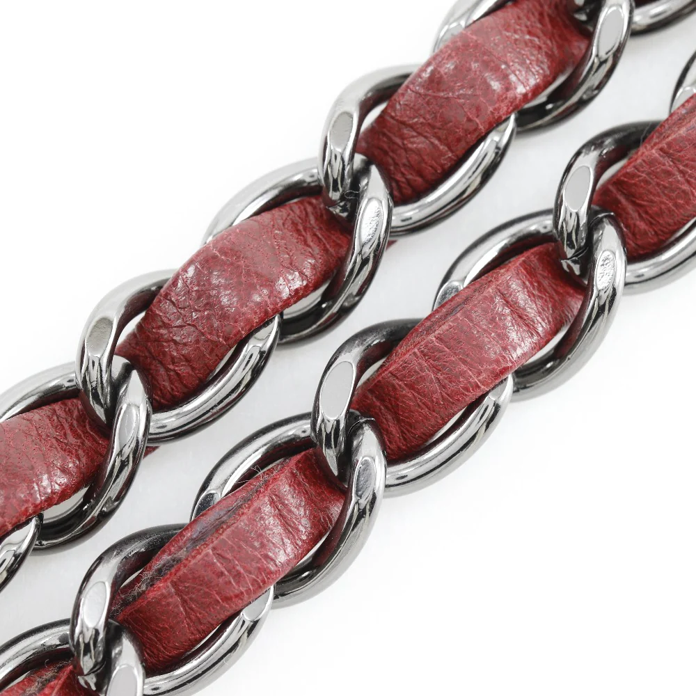 Chanel Lambskin Mini Chain Shoulder Bag Red