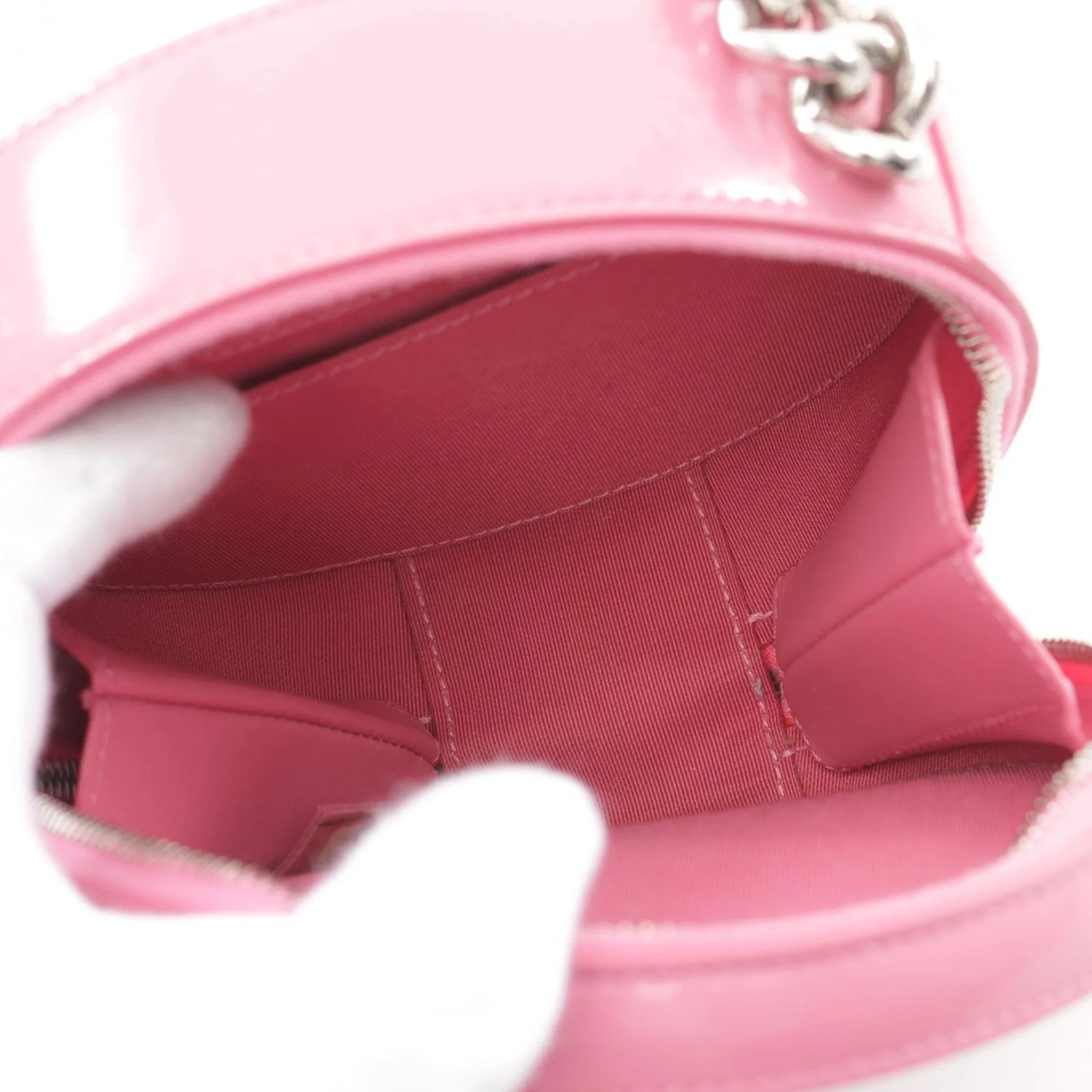 Chanel Patent Leather Round Earth Coco Mark Handbag