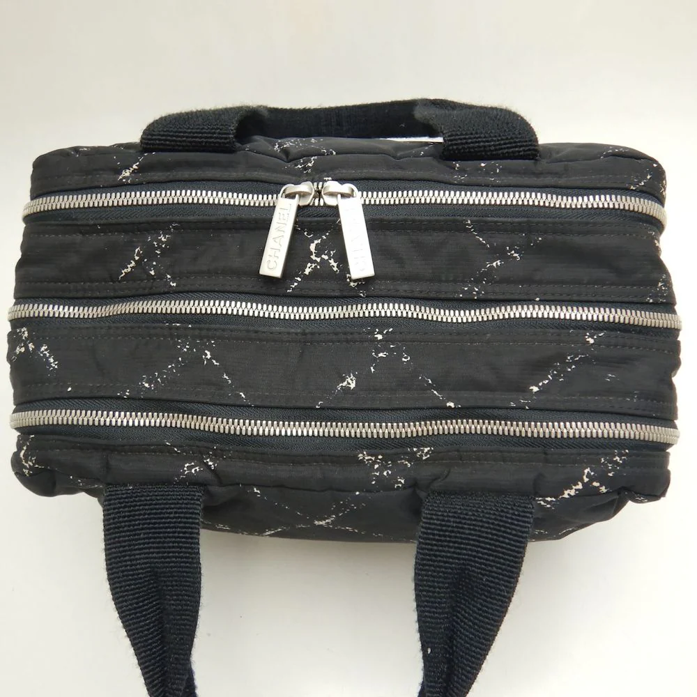 Chanel Nylon Mini Boston Bag Black
