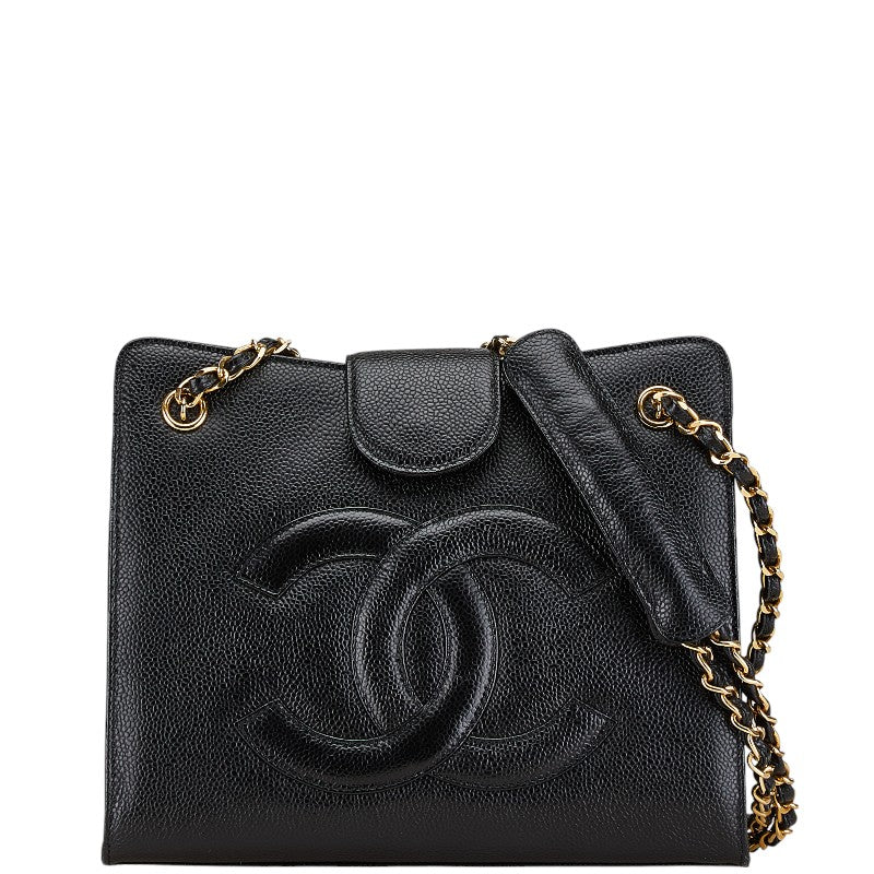 Chanel Caviar Chain Shoulder Tote Bag