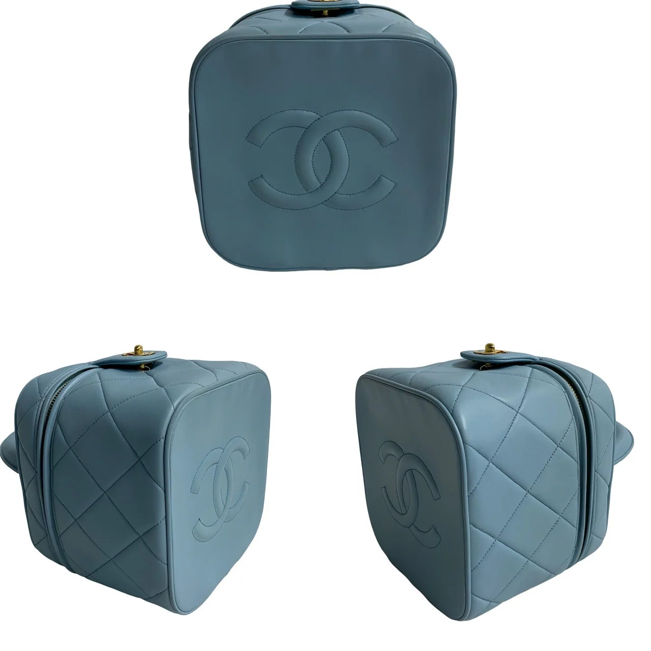 Chanel Lambskin Matelasse Coco Handbag Vanity