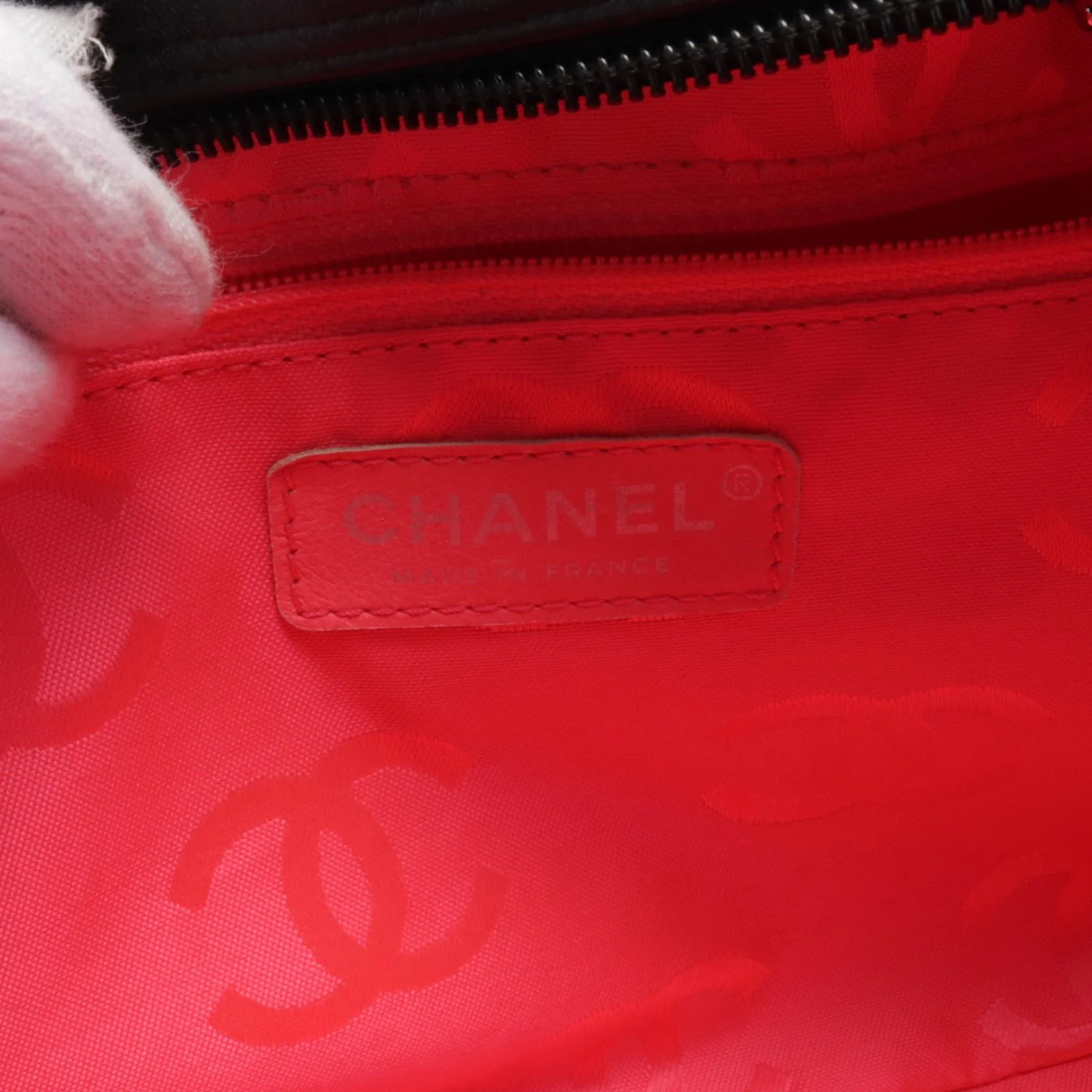 Chanel Cambon Line Leather Bowling Bag A25171