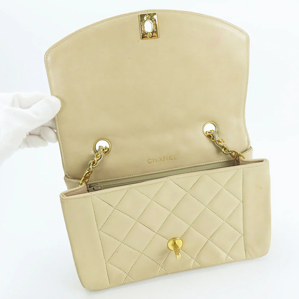 Chanel Diana Lambskin Shoulder Bag