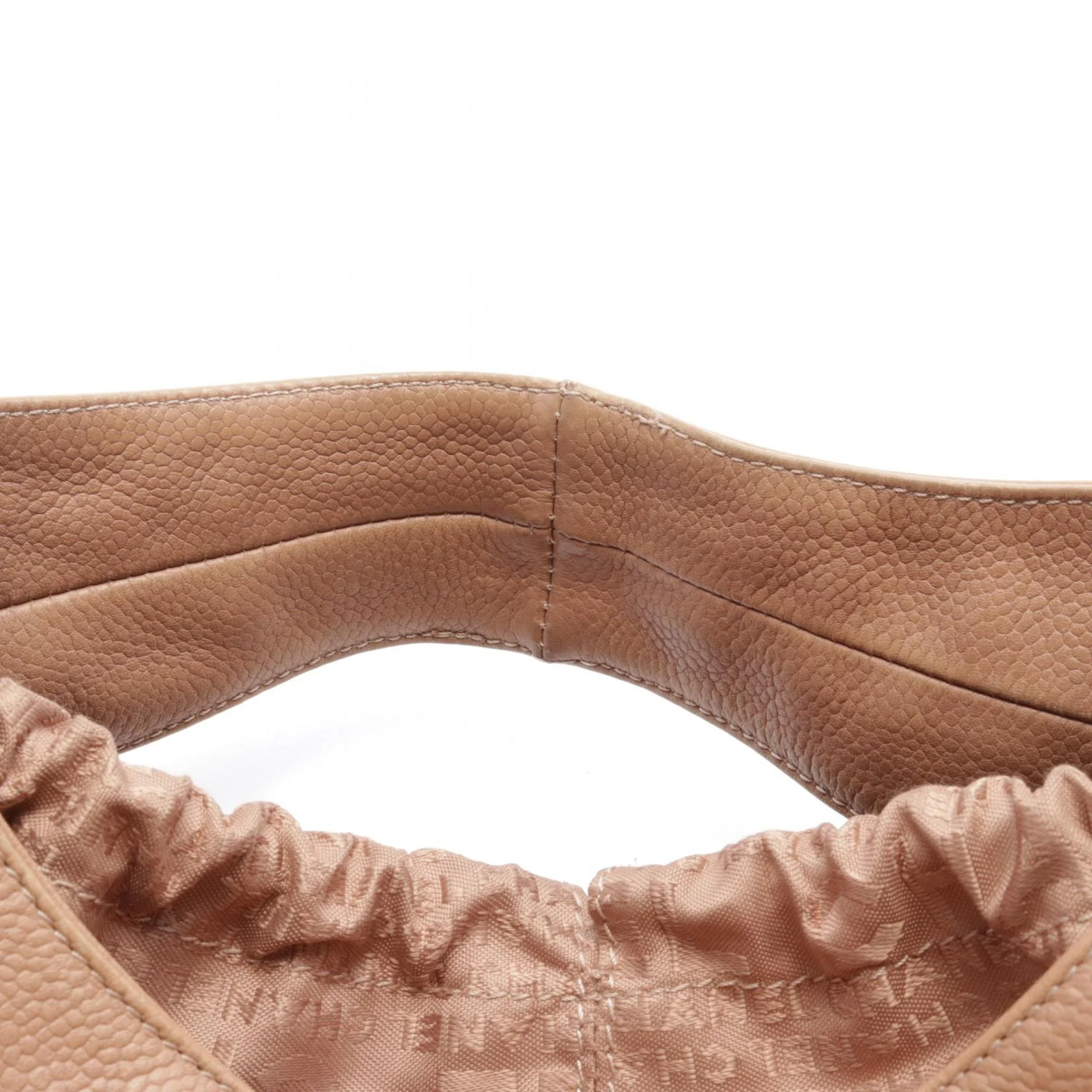Chanel Caviar Skin Chocobar Handbag Beige