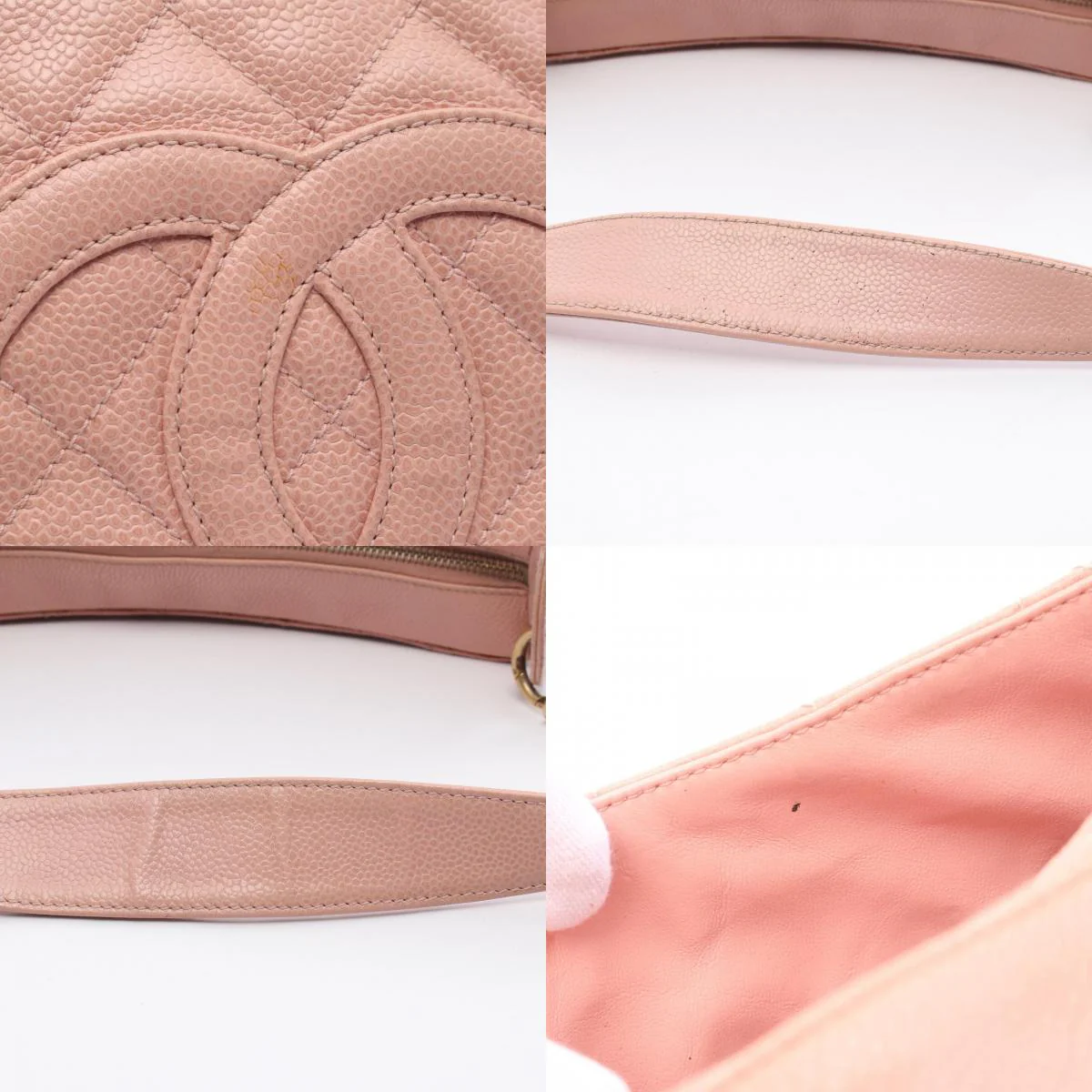 Chanel Matelasse Leather Shoulder Bag Pink