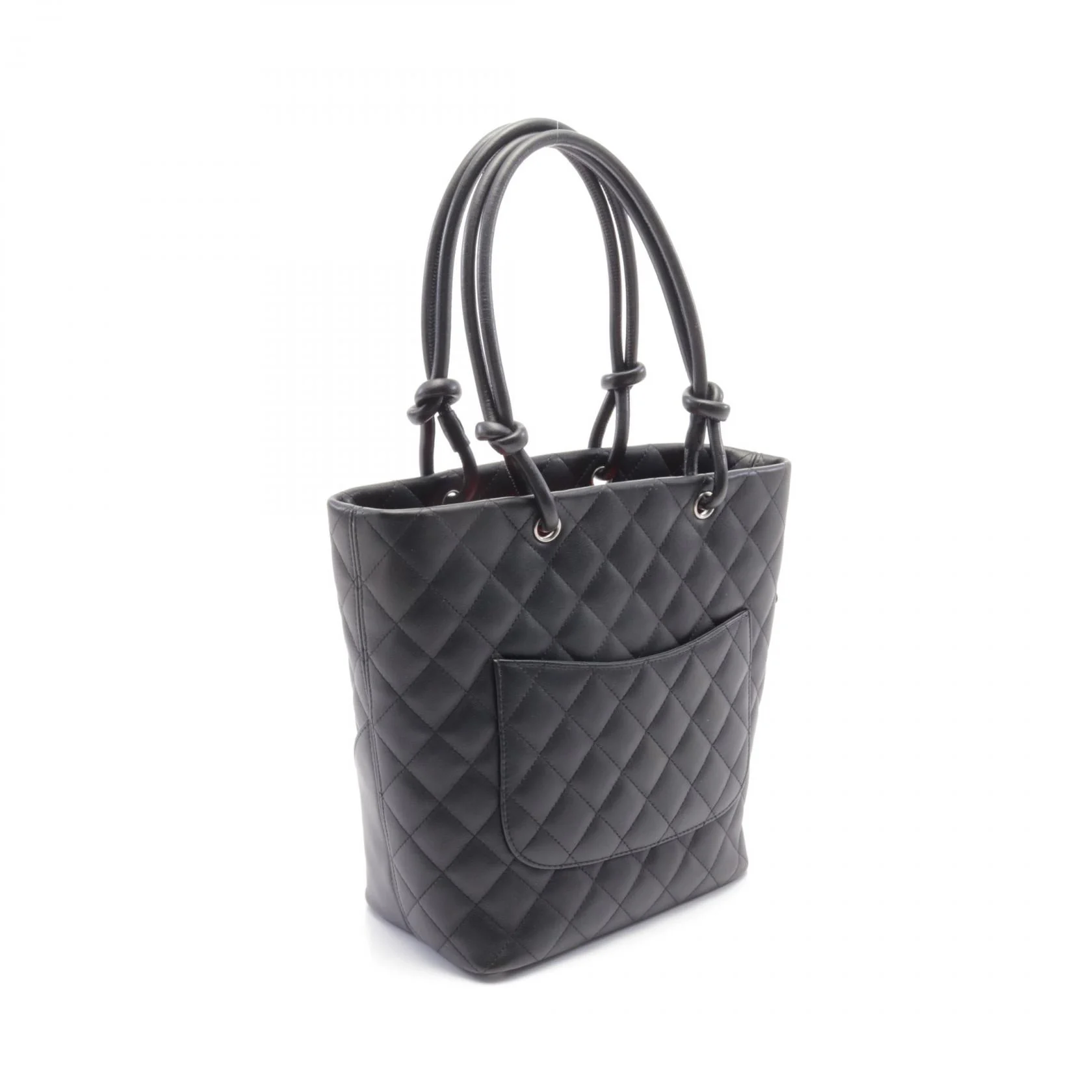 Chanel Cambon Medium Tote Bag Leather Black A25167