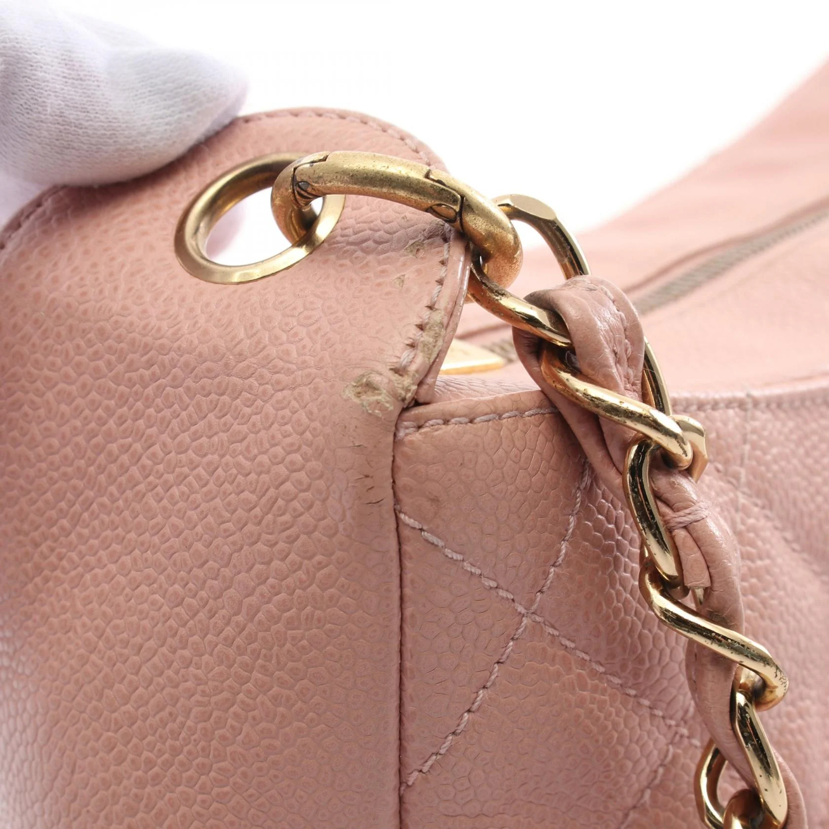 Chanel Matelasse Leather Shoulder Bag Pink