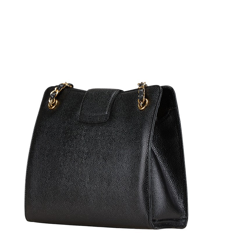 Chanel Caviar Chain Shoulder Tote Bag