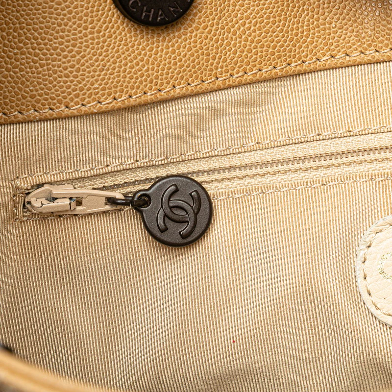 Chanel Caviar Skin Chain Tote Bag