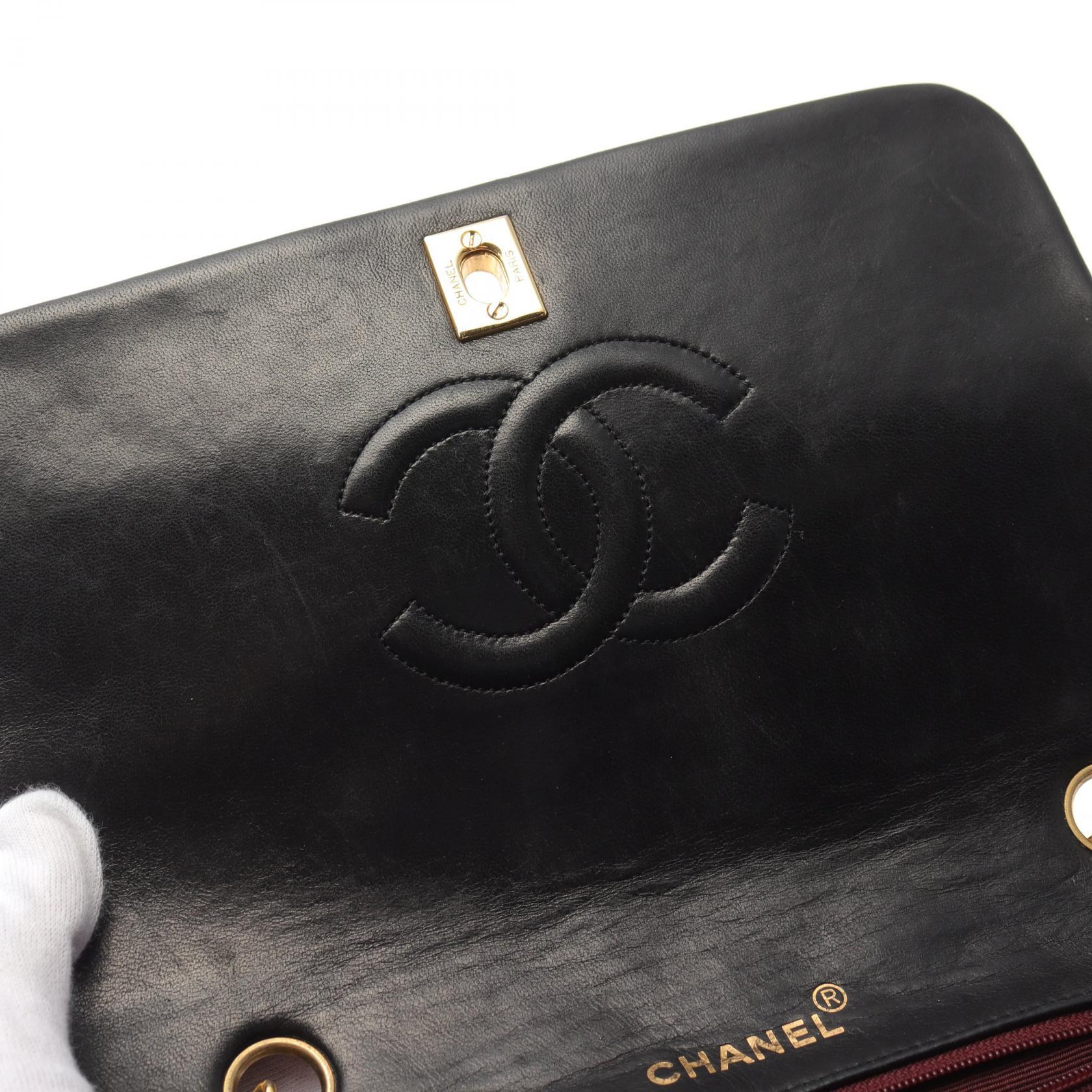 Chanel Lambskin Full Flap Shoulder Bag A02500