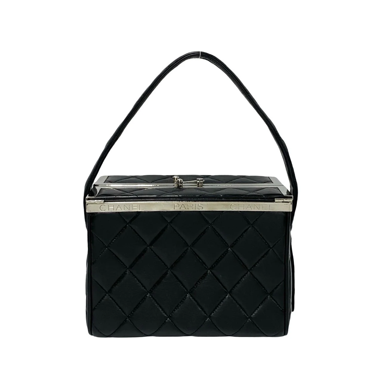 Chanel Leather Vanity Handbag Black