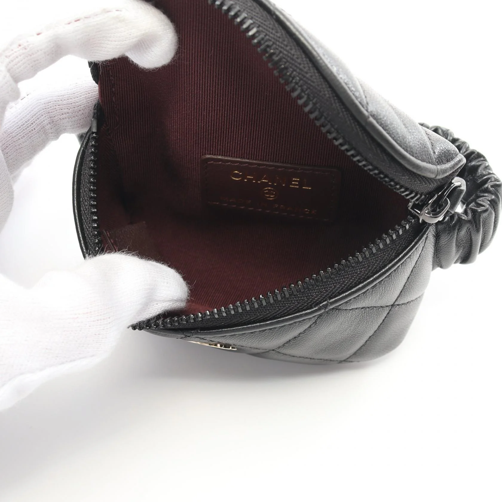 Chanel Lambskin Matelasse Mini Wrist Pouch