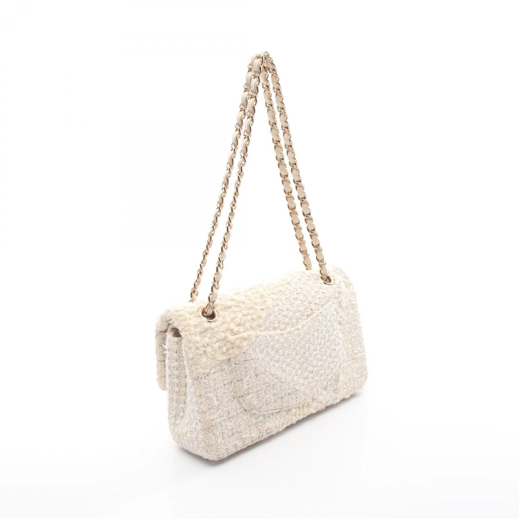 Chanel Matelasse W Flap Shoulder Bag Fabric