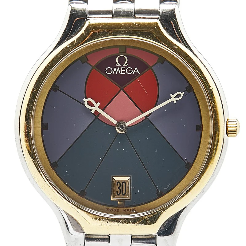 Omega De Ville Quartz Watch Stainless Steel K18YG