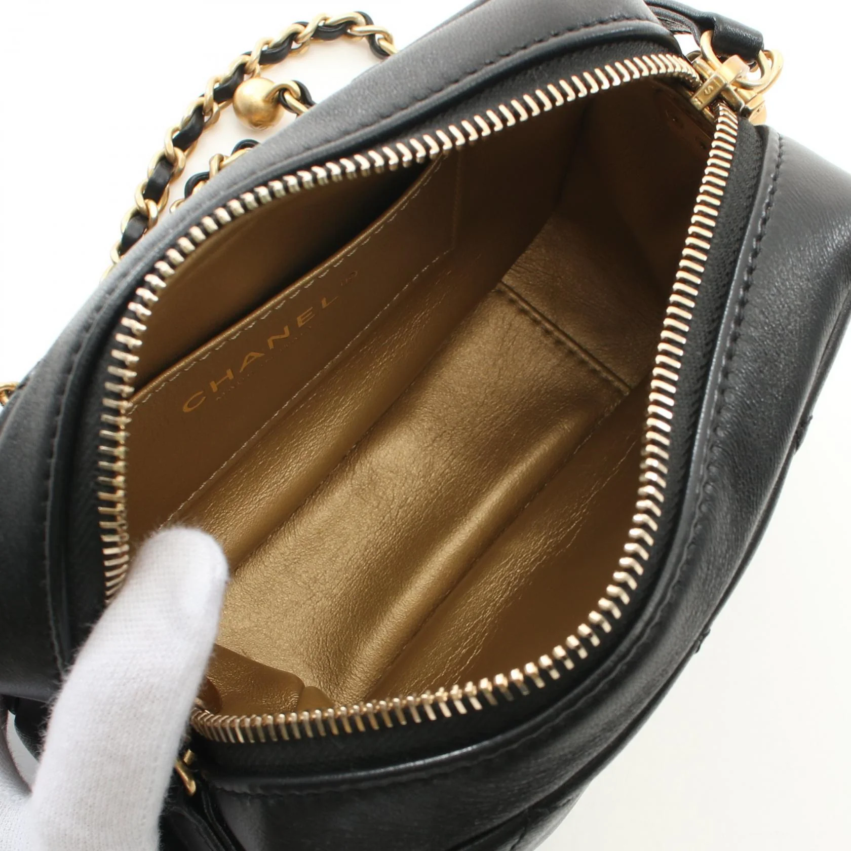 Chanel Matelasse Camera Shoulder Bag Black