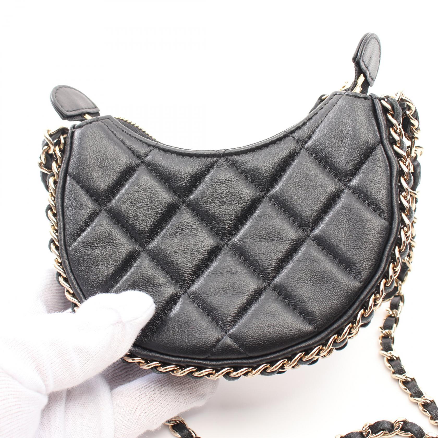 Chanel Lambskin Matelasse Hobo Chain Shoulder Bag