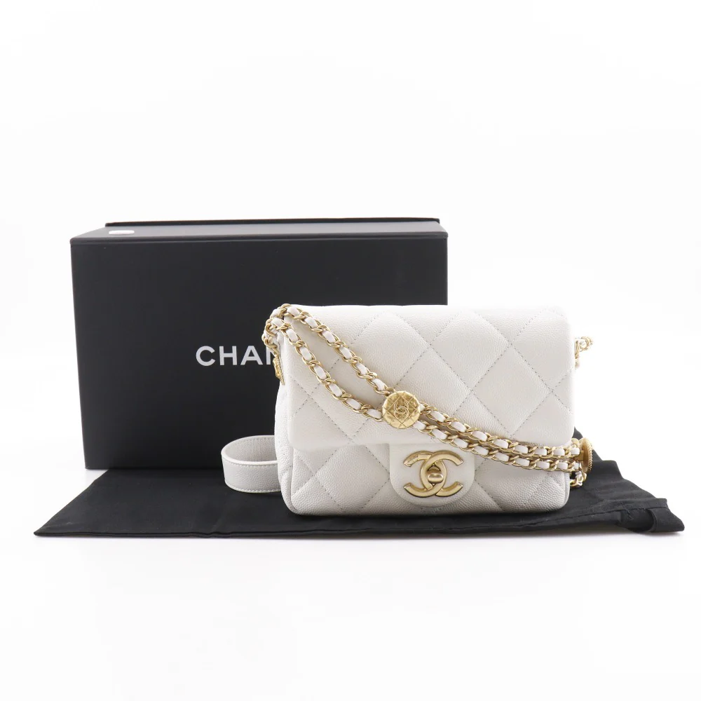 Chanel Caviar Matelasse Flap Shoulder Bag