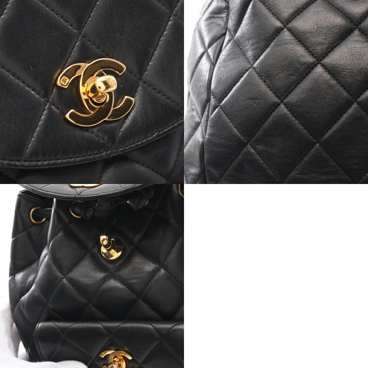 Chanel Matelasse Lambskin Backpack Black