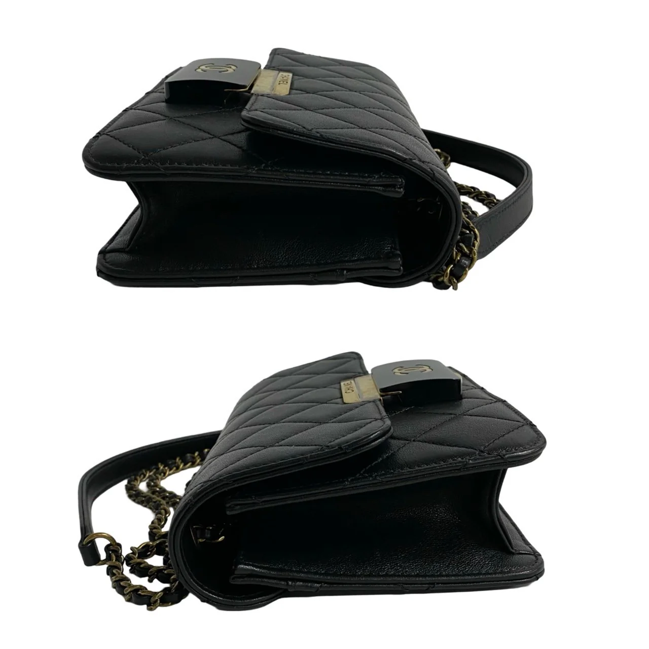 Chanel Lambskin Matelasse Coco Mark Chain Shoulder Bag
