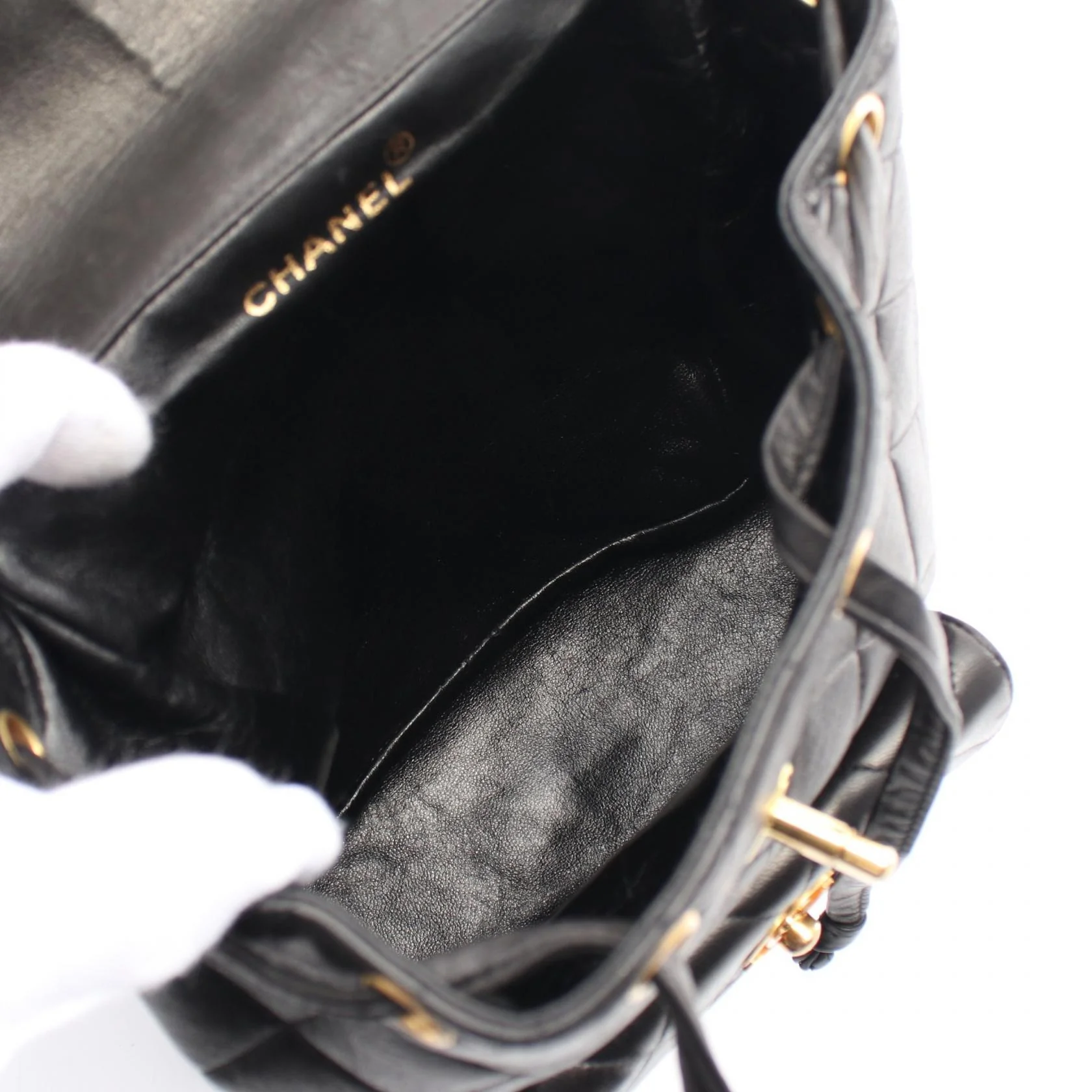 Chanel Matelasse Lambskin Backpack Black